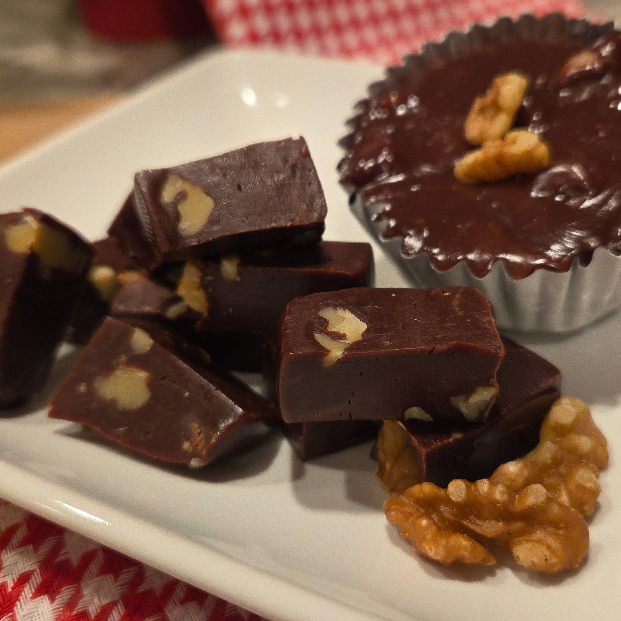 Dark Chocolate Walnut Fudge